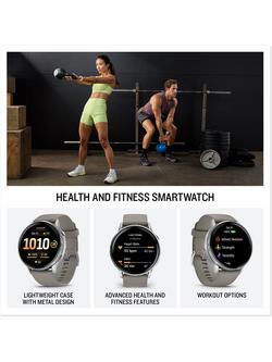 Garmin Venu 4 GPS Smartwatch - view 2, Silver/Silver Grey
