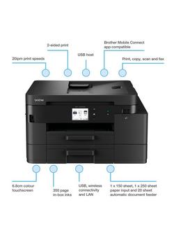 Brother MFC-J4550DW Wireless All-in-One A4 Colour Inkjet Printer & Fax Machine, Black - view 2, Black