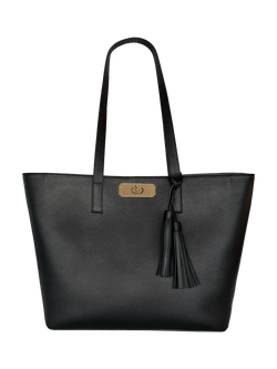 Apatchy London Kate Leather Tote Bag, Black