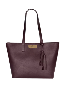 Apatchy London Kate Leather Tote Bag, Burgundy