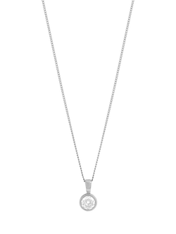 Jon Richard Waterproof Bezel Pendant, Silver, Silver