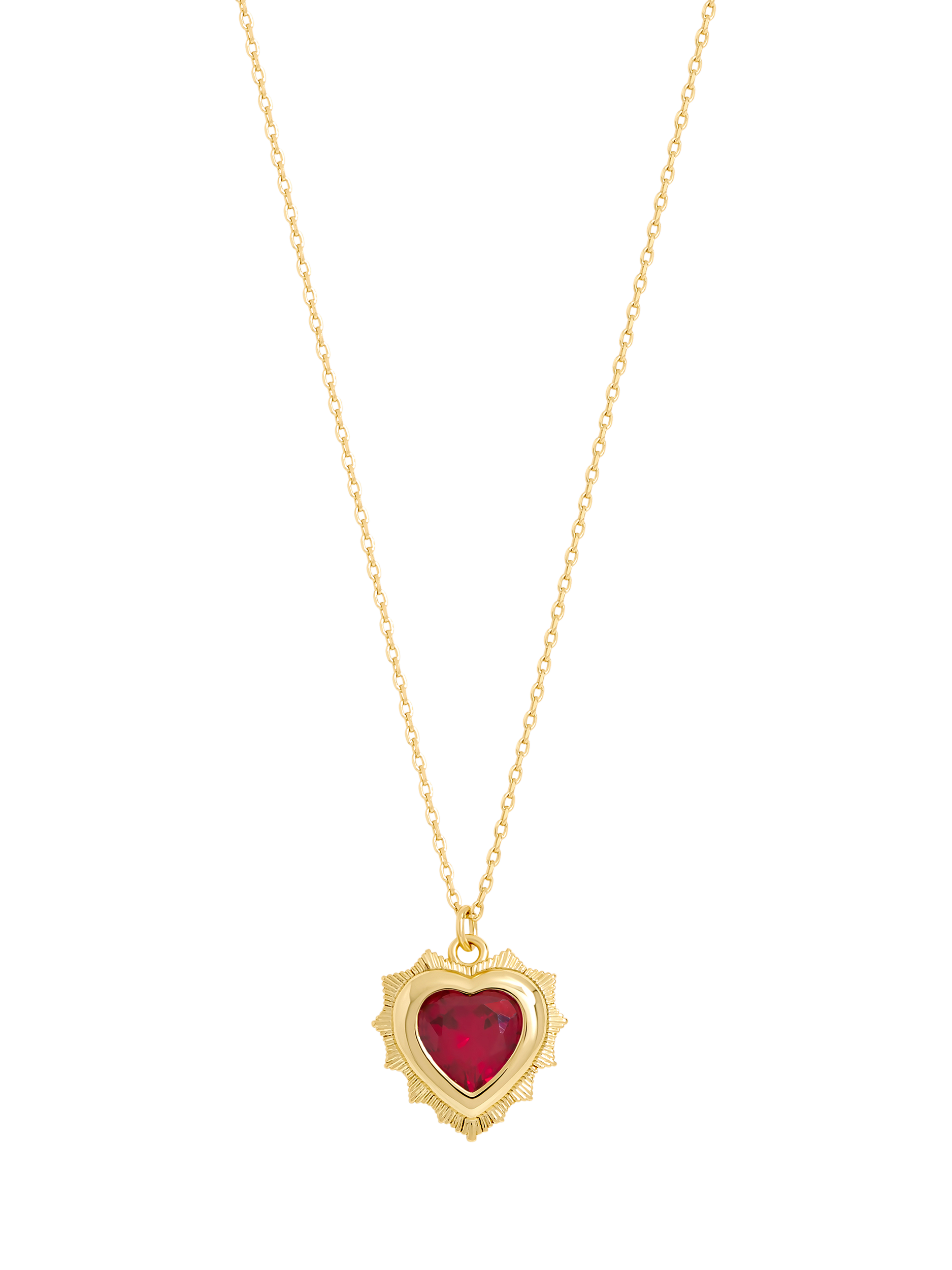 Product image 1 of 4, which shows Jon Richard Birthstone Crystal Heart Pendant, January