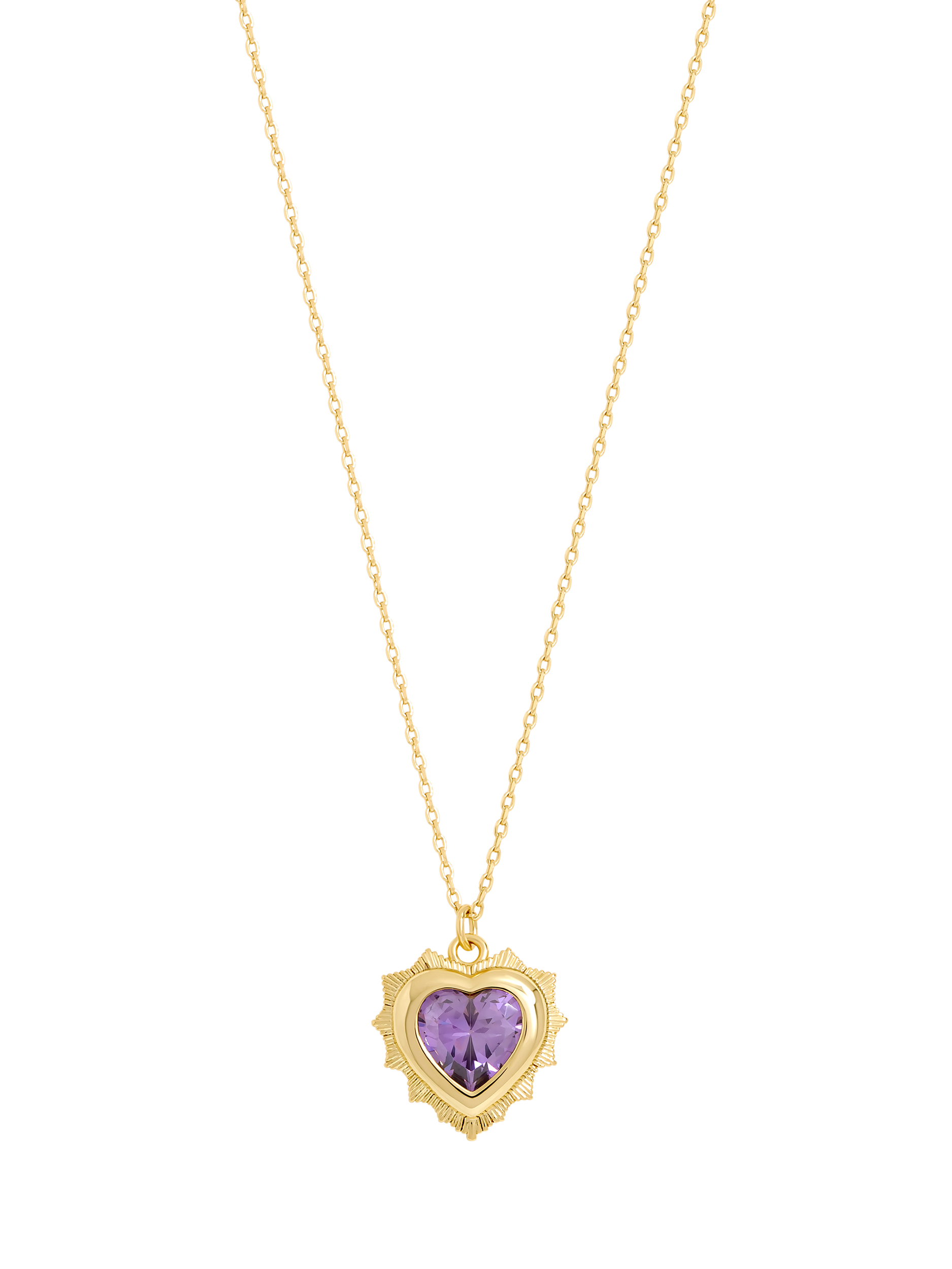 Product image 1 of 4, which shows Jon Richard Birthstone Crystal Heart Pendant, February