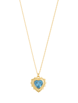 Jon Richard Birthstone Crystal Heart Pendant, March