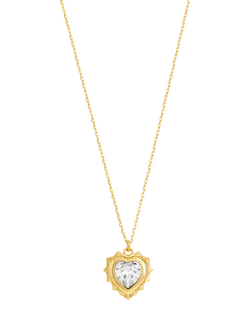 Jon Richard Birthstone Crystal Heart Pendant, April