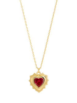 Jon Richard Birthstone Heart Pendant, July