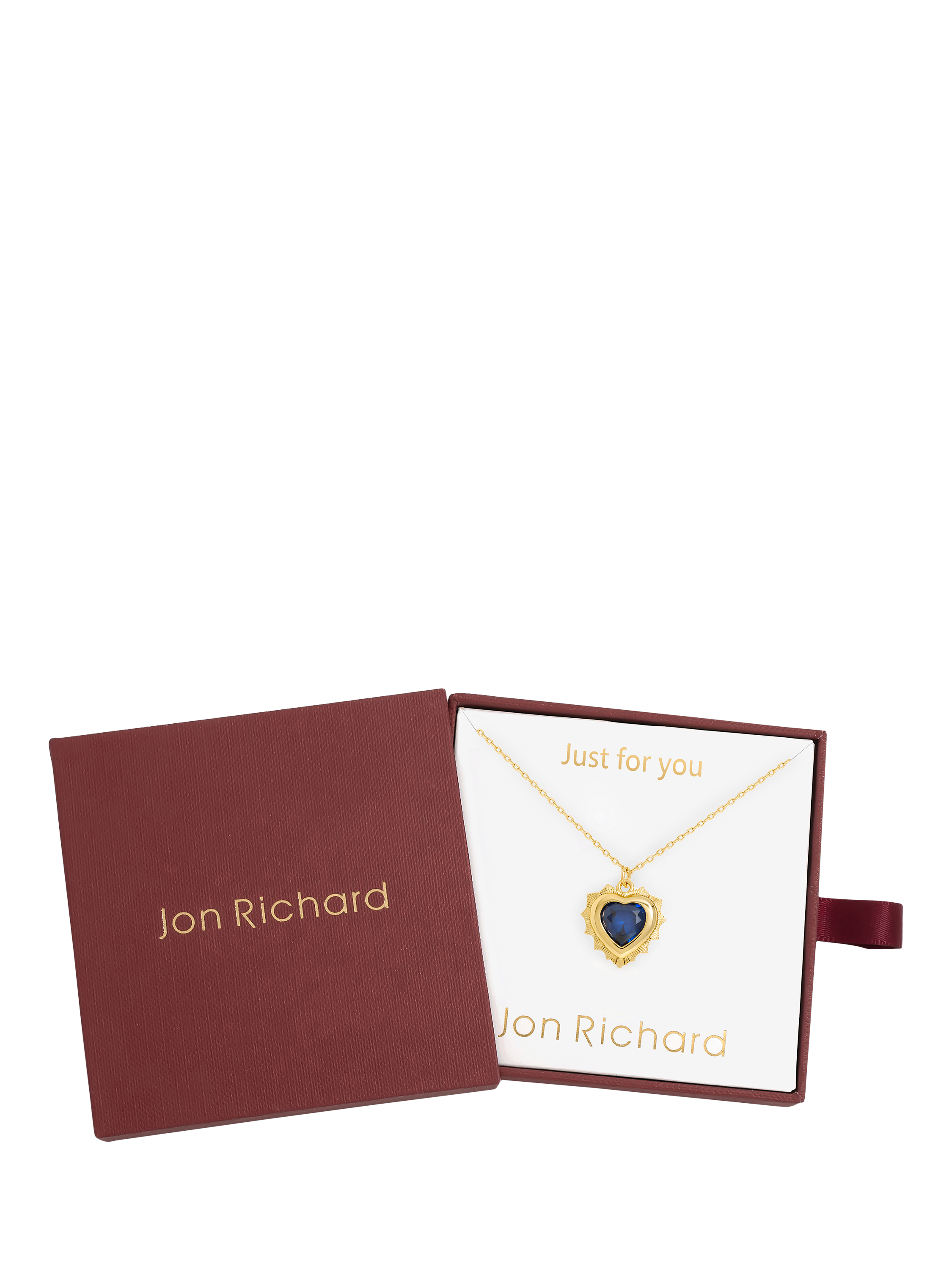 Product image 2 of 4, which shows Jon Richard Birthstone Crystal Heart Pendant, September