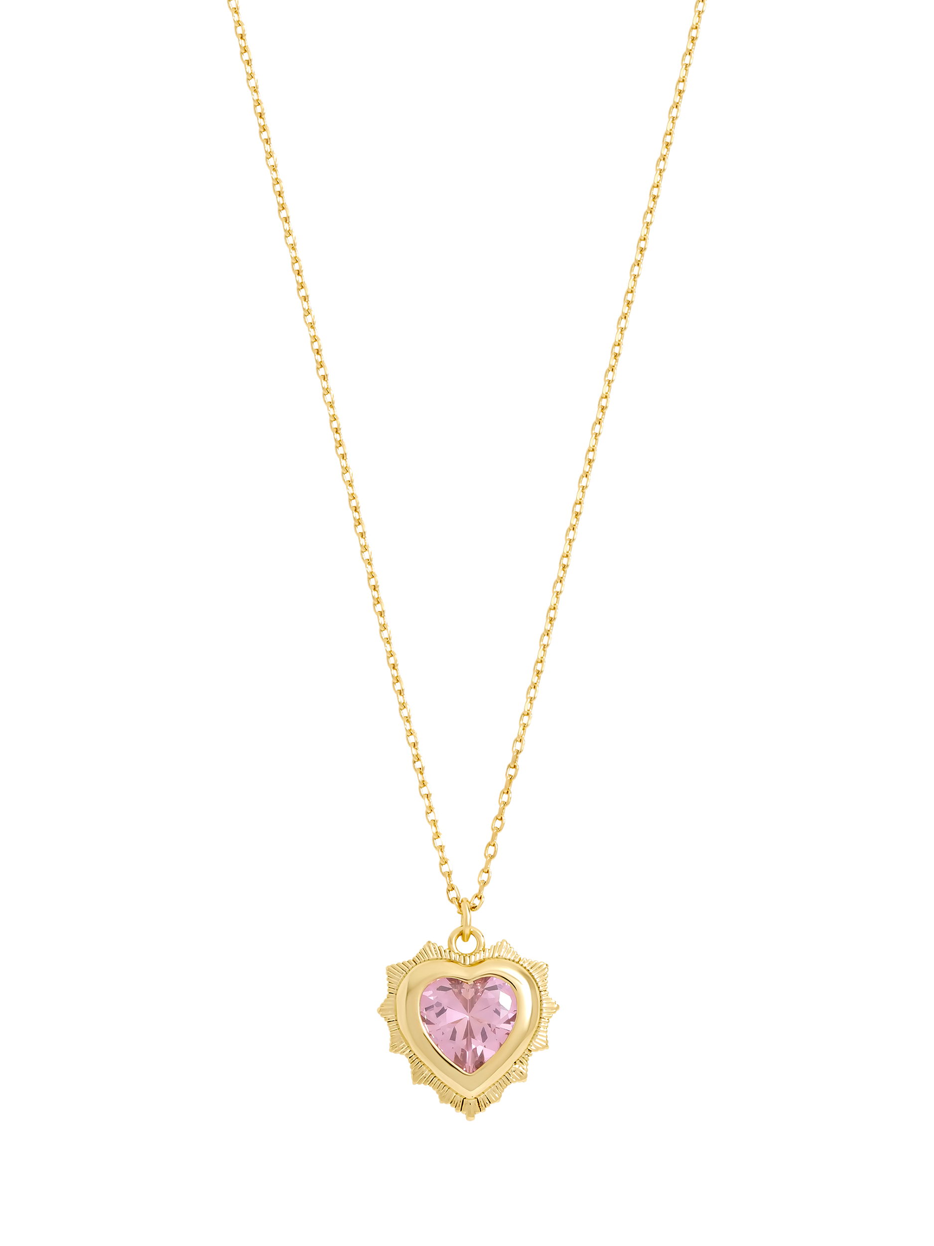 Product image 1 of 4, which shows Jon Richard Birthstone Crystal Heart Pendant, October
