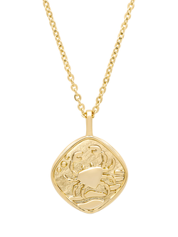 Jon Richard 18ct Gold Plated Molten Horoscope Pendant, Cancer