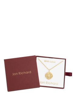 Jon Richard 18ct Gold Plated Molten Horoscope Pendant - view 2, Cancer