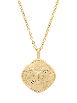 Jon Richard 18ct Gold Plated Molten Horoscope Pendant, Capricorn