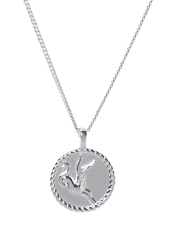 Simply Silver Zodiac Pendant - view 2, Capricorn