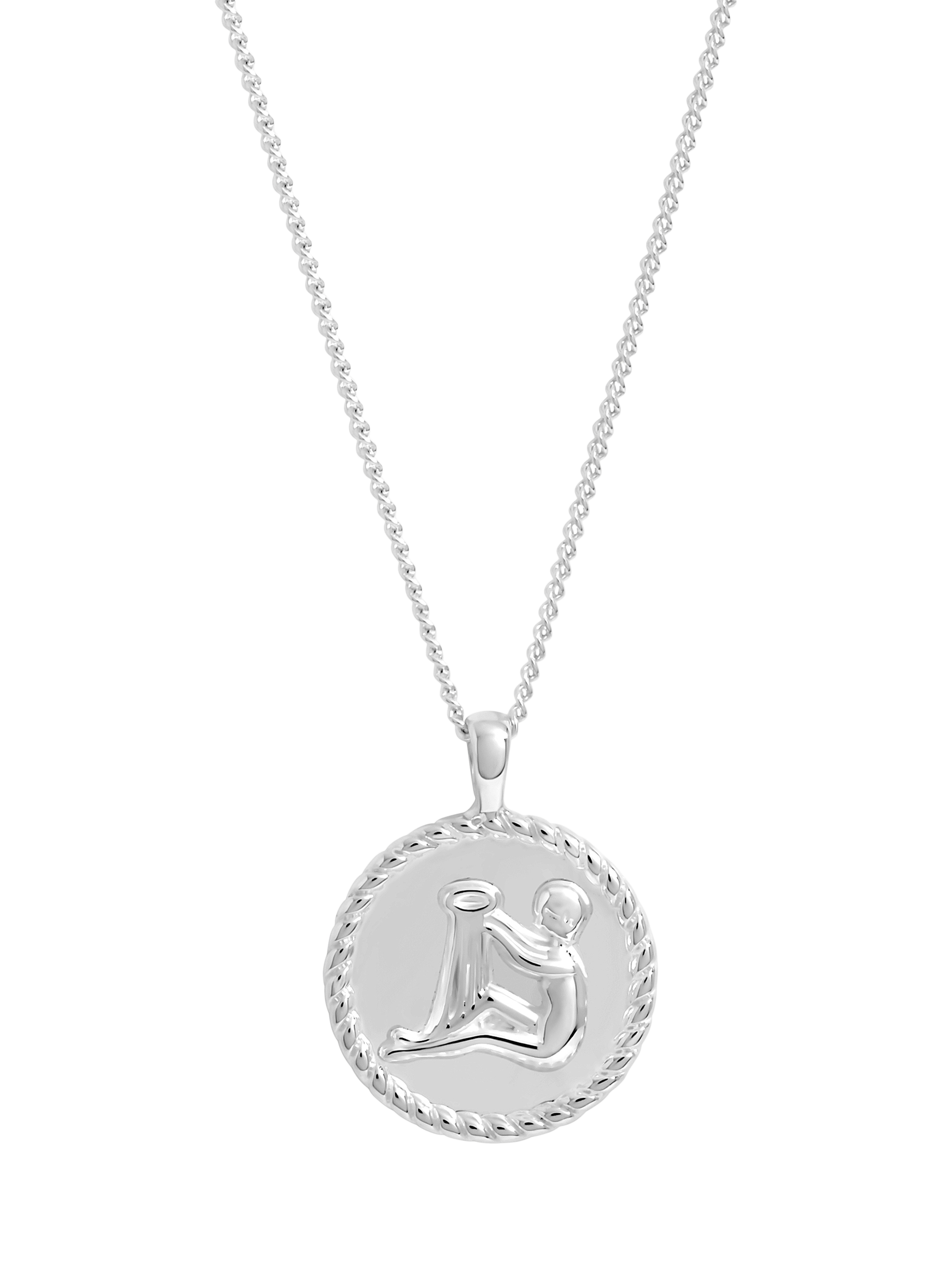 Product image 1 of 2, which shows Simply Silver Zodiac Pendant, Aquarius