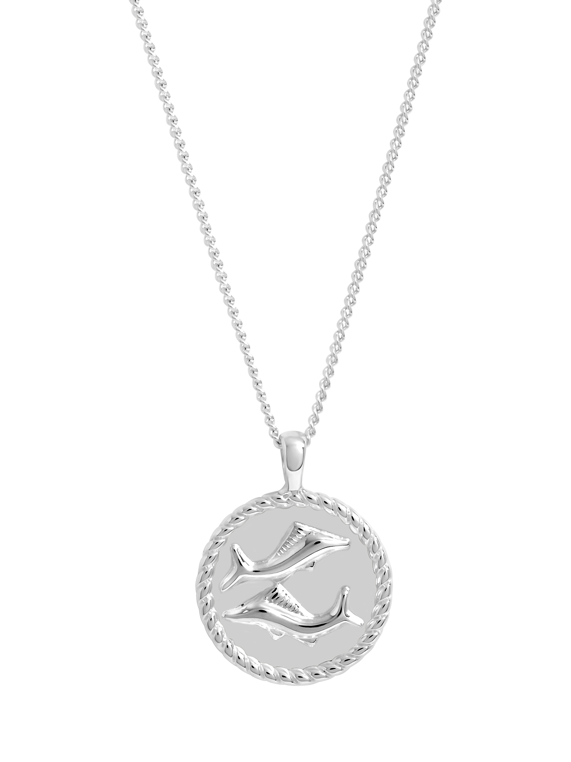 Product image 1 of 2, which shows Simply Silver Zodiac Pendant, Pisces