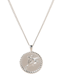Simply Silver Zodiac Pendant - view 2, Sagittarius