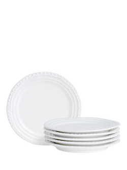 Neptune Bowsley Ceramic Side Plate, 20cm, White, White