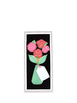 Biscuiteers Hand-Iced Roses Letterbox Biscuit, 60g, Multi