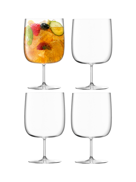 LSA International Borough Stemmed Craft Beer Glass, Set of 4, 625ml, Clear, Clear