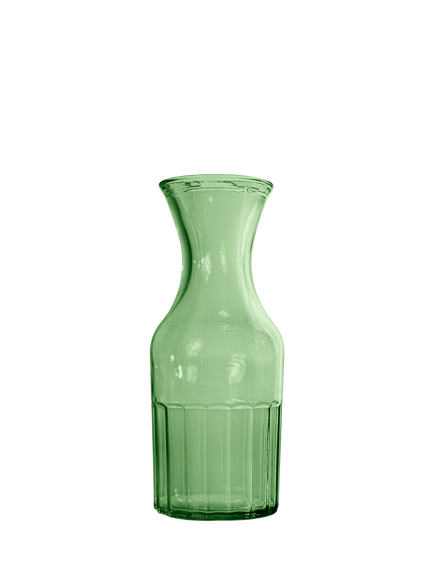 Vidrios San Miguel Ribbed Glass Carafe, 1L, Green, Green
