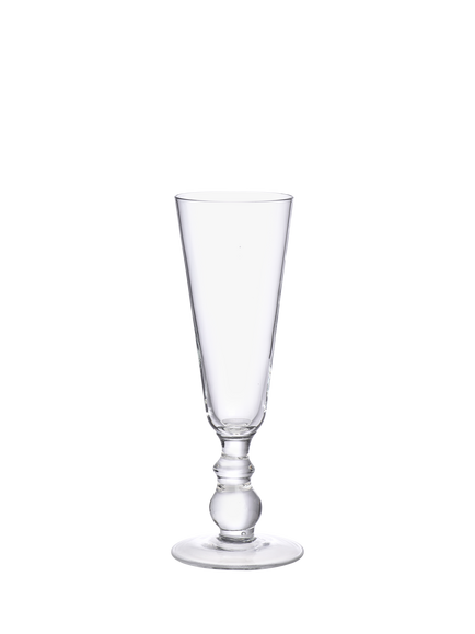 Neptune Greenwich Glass Champagne Flute, Set of 6, 200ml, Clear, Clear