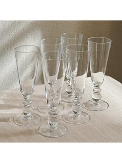 Neptune Greenwich Glass Champagne Flute, Set of 6, 200ml, Clear - view 2, Clear
