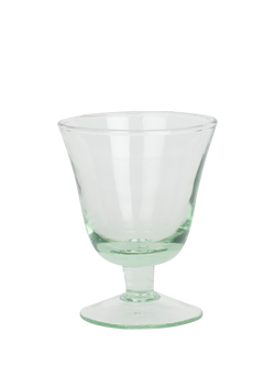 Neptune Primrose Stemmed Bistro Glass, Set of 4, 275ml, Green, Clear