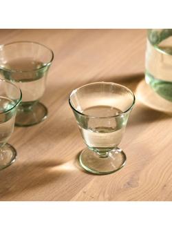 Neptune Primrose Stemmed Bistro Glass, Set of 4, 275ml, Green - view 2, Clear