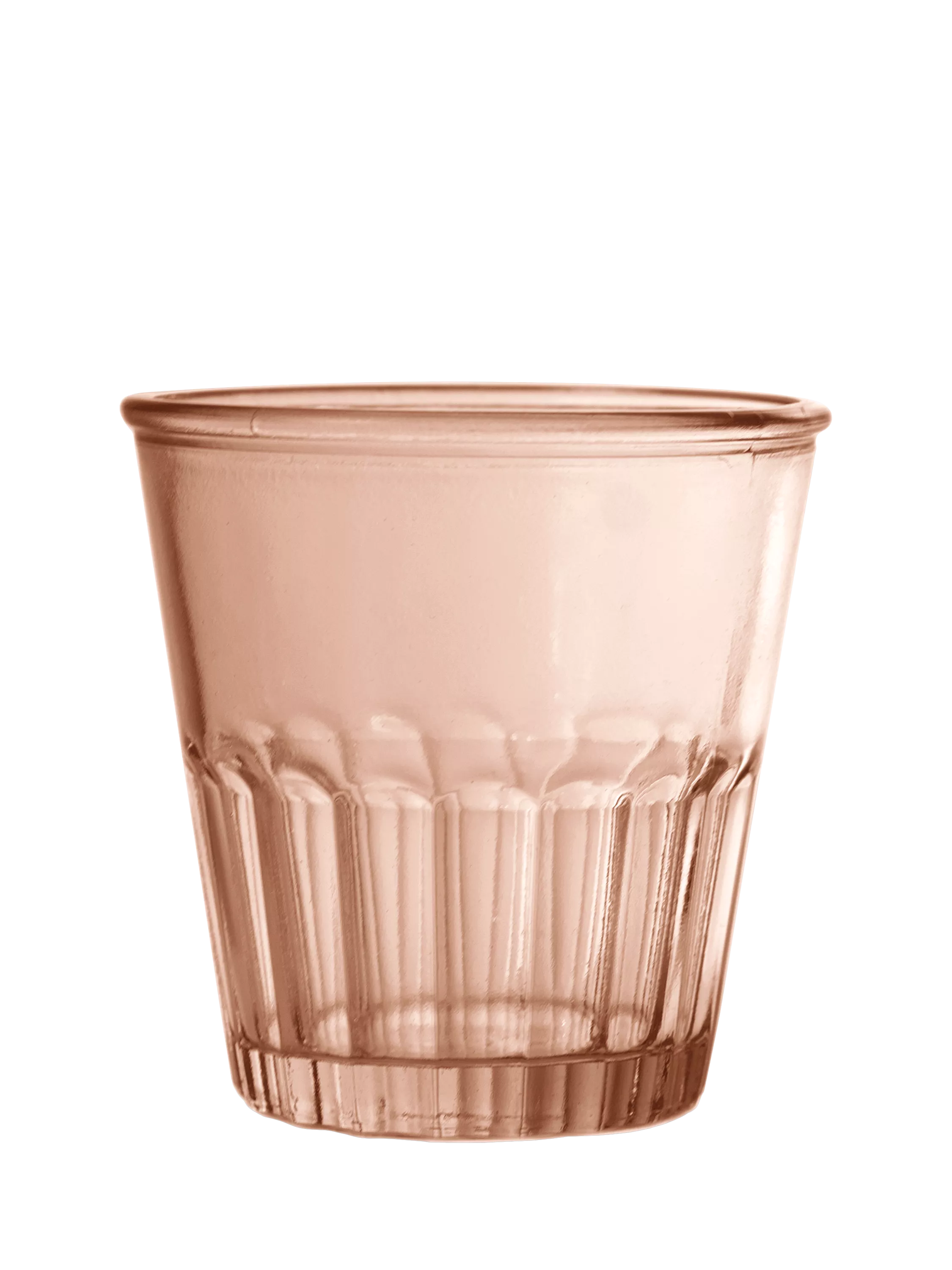Vidrios San Miguel Ribbed Glass Tumbler, 250ml, Pink