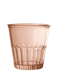 Vidrios San Miguel Ribbed Glass Tumbler, 250ml, Pink, Pink