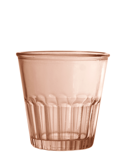 Vidrios San Miguel Ribbed Glass Tumbler, 250ml, Pink, Pink
