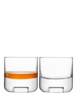 LSA International Cask Whiskey Glass Tumbler 240ml, Clear, Clear