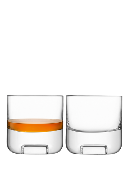 LSA International Cask Whiskey Glass Tumbler 240ml, Clear, Clear