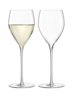 LSA International Savoy White Wine Glass, Set of 2, 360ml, Clear, Clear