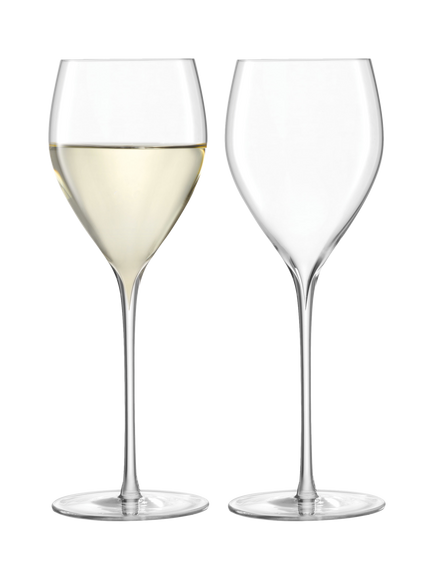 LSA International Savoy White Wine Glass, Set of 2, 360ml, Clear, Clear