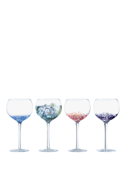 Anton Studio Designs Speckle Gin Glass, Set of 4, 500ml, Multi, Multi
