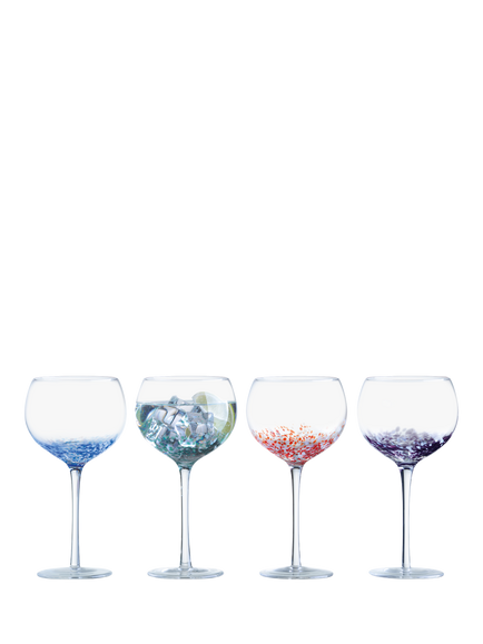 Anton Studio Designs Speckle Gin Glass, Set of 4, 500ml, Multi, Multi