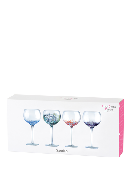 Anton Studio Designs Speckle Gin Glass, Set of 4, 500ml, Multi - view 2, Multi
