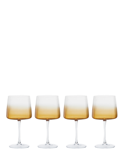 Anton Studio Designs Empire Gin Glass, Set of 4, 700ml, Amber, Clear
