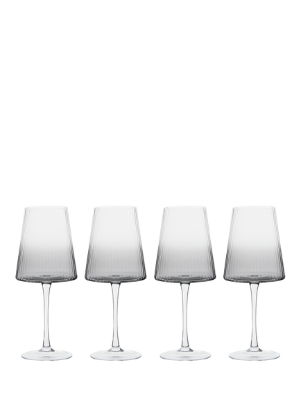Anton Studio Designs Empire Wine Glass, Set of 4, 450ml, Smoke, Clear