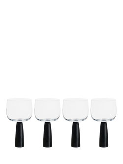 Anton Studio Designs Oslo Gin Glass, Set of 4, 500ml, Black, Clear