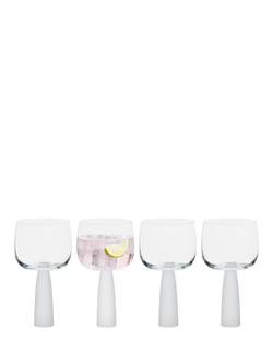 Anton Studio Designs Oslo Gin Glass, Set of 4, 500ml, Frost - view 2, Clear