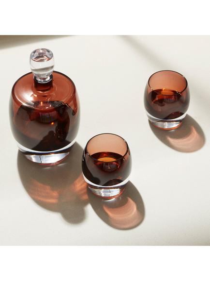 LSA International Whisky Club Glass Decanter & 2 Tumbler Set, Brown/Clear - view 2, Brown