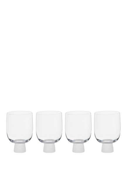 Anton Studio Designs Oslo Double Old Fashioned Glass Tumbler, Set of 4, 300ml, Frost, Clear