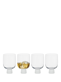 Anton Studio Designs Oslo Double Old Fashioned Glass Tumbler, Set of 4, 300ml, Frost - view 2, Clear