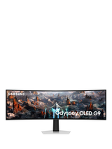 Samsung Odyssey OLED G9 LS49CG934SUXXU Dual QHD Curved Ultrawide Gaming Monitor, 49”, Silver