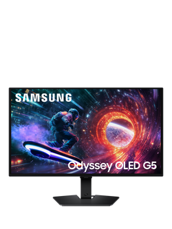 Samsung Odyssey OLED G5 LS27FG502SUXXU Quad HD Gaming Monitor, 27”, Black, Black