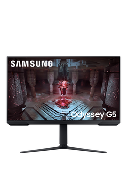 Samsung Odyssey G5 LS32CG510EUXXU Quad HD Gaming Monitor, 32", Black, Black