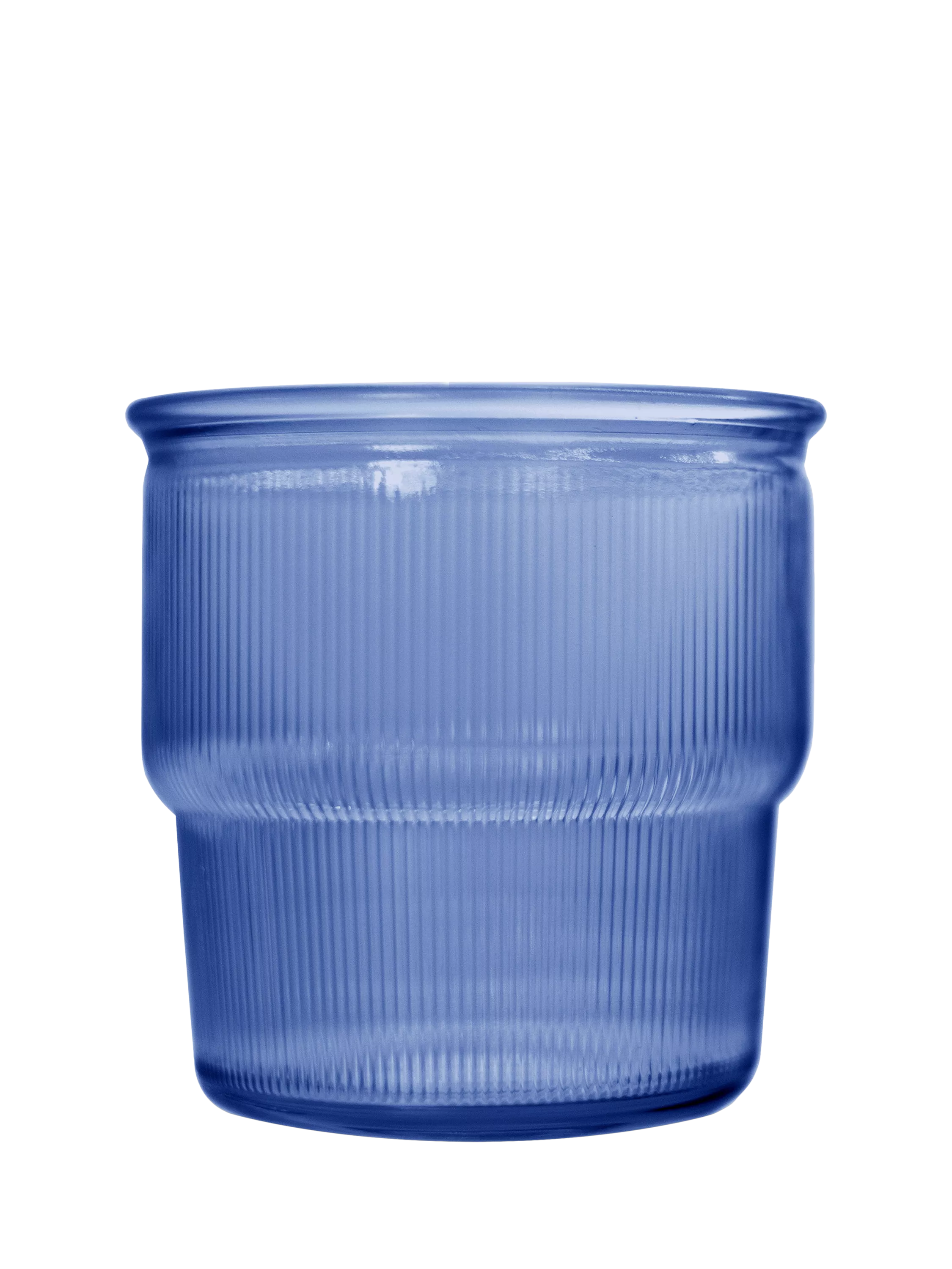 Vidrios San Miguel Ribbed Glass Tumbler, 250ml, Blue