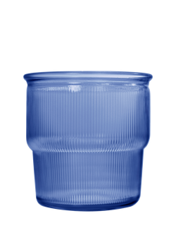 Vidrios San Miguel Ribbed Glass Tumbler, 250ml, Blue, Blue