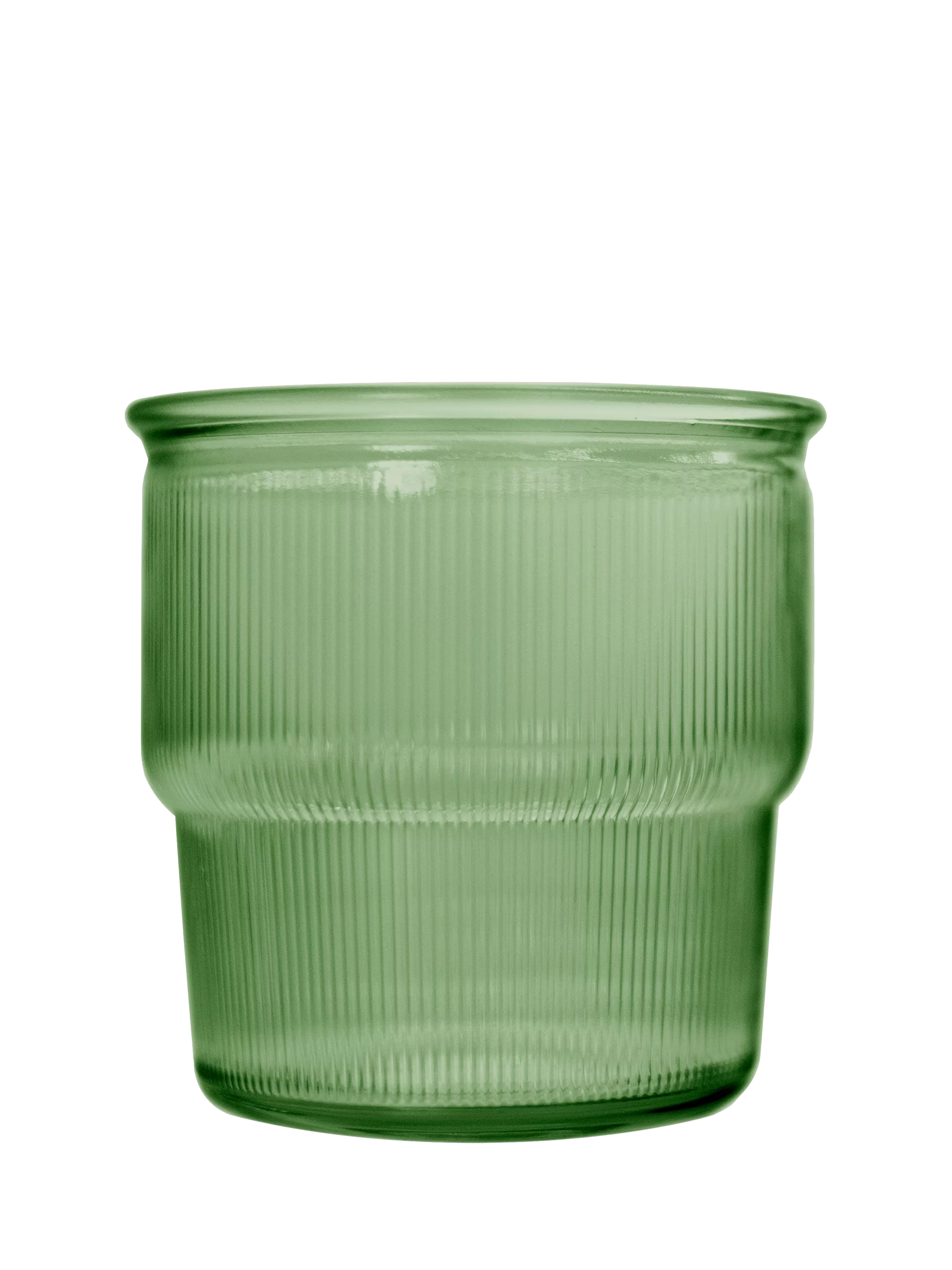 Vidrios San Miguel Ribbed Glass Tumbler, 250ml, Green